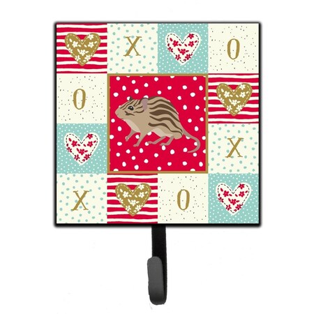Carolines Treasures 4.25 x 1 x 7 in. Zebra Mouse Love Leash or Key Holder CK5455SH4